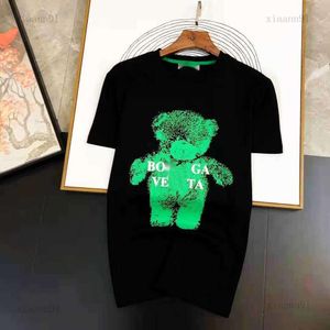 Дизайнерская мода роскошная баттегас Классическая футболка высококачественная новая половина рукава BV зеленый медведь