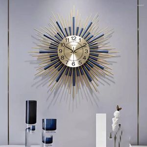 Wanduhren Wohnzimmer Uhr Dekoration Quarz Kunst Gold Home Stücke Elegante Geschenk Hände Runde Moderne Nordic Saat Dekor