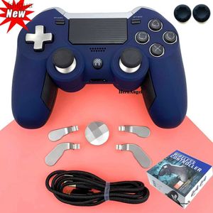 Game Controllers Joysticks Drohipping Wireless Controller for 4 Elite Bluetooth Gamepad Press Panel Dual Vibration 3.5mm o 4 Switchable Keys Joystick YQ240126