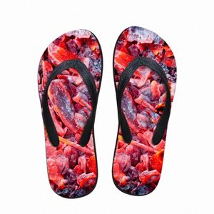 Carbon Grill Red Divertente Infradito Uomo Pantofole da casa per interni PVC EVA Scarpe da spiaggia Sandali da acqua Pantufa Sapatenis Masculino l71H #