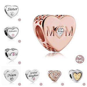 Tasarımcı Popüler 925 Sterling Silver Sisters En İyi Arkadaş Boncukları Fit Panddora Charm Bilezik Bilezik DIY Women Mücevher Yapımı Moda Aksesuarları