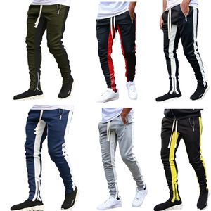 Pantaloni da uomo neri Pantaloni da fitness hip-hop alla moda Pantaloni sportivi da jogging skinny da uomo