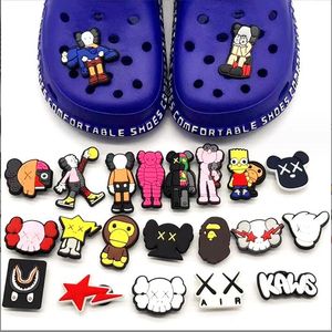 Tecknad accessoarer Sesame Street Kaws Hole Shoes Diy Flower Shoe Buckle Set Corc Drop Delivery Otz8j