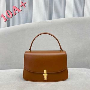 Calf Handbag Handbags the Top Handle Bag Row Fashion Luxury Designer Sofia Black Brown 10 Purse French Minority