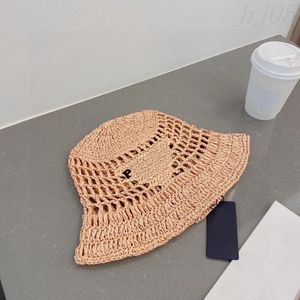 Szeroki brzeg mężczyzna mężczyźni słoma cappello designerska czapka dla kobiet splot rafia cap męski trójkąt litery projektanta wiadra hat swobodne stylowe codzienne pj088