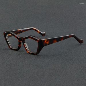 Óculos de sol quadros vintage acetato óculos quadro senhoras upscale coringa multilateral miopia