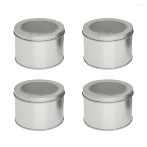 Storage Bottles 4 Pcs Vacuum Container Glass Bottle Coffee Bean Sugar Tea Containers Set Beans Packing Box Jars