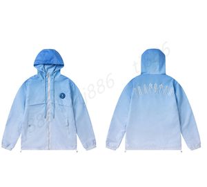 Herrenjacken Trapstar Windjacke Bomber Trapstar Mantel Leder Wasserdichter Reißverschluss Stickerei Schwarz Blau Veste Homme Irongate Jcaket Sonnenschutz 052Q