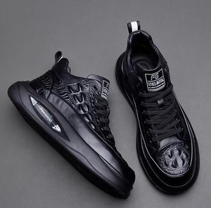 Shoes Genuine Designer Leather Lightweight Cushioning Casual Fashion Men Travel Low Top Sneakers Lace Up Outdoor P