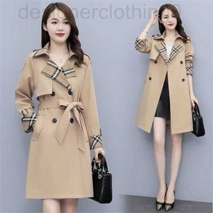 Kvinnors dike rockar Designer Luxury Fashion Dress Autumn Winter Windbreaker Loose Elegant Belt Dresses Women Casual Coat Mujer Plus Size S-4XL 2S28