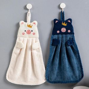 Towel Embroidery Korean Style Soft Fabric Absorbent Hanging Quick-drying Children Cartoon Microfiber Hand Dry