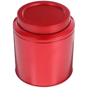 Storage Bottles Kitchen Seal Tea Jar Airtight Lid Tinplate Leaf Container