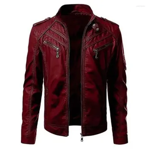 Men's Jackets Men Faux Leather Jacket Motorcycle Black Jaqueta De Couro Masculina Outwear Male Slim Fit Pu Coats Man