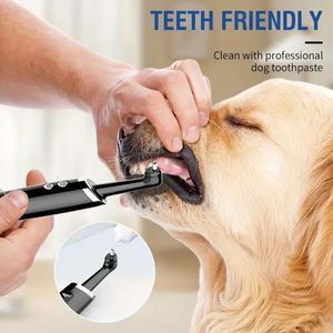 Polidor de dentes elétrico, kit de limpeza de dentes de animais de estimação recarregável USB recarregável doméstico removedor de cálculo dental kit de clareamento de dentes para cães