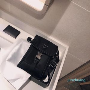 Дизайнерская черная мини-сумка на плечо унисекс, классные сумки для мобильных телефонов, металлическая пряжка, классическая треугольная эмблема, кошелек, нейлоновый кошелек205л