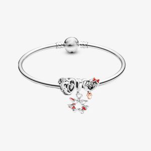 Braccialetti Nuovo braccialetto con ciondolo mamma a forma di cuore in argento sterling 925 adatto per gioielli fai da te originali di marca europea adatti per regali Momen