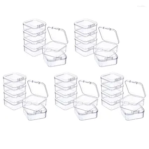 Jewelry Pouches 30 Pieces Mini Plastic Clear Storage Box For Collecting Small Items Beads Business Cards