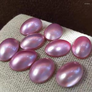 Lösa ädelstenar en bit pärlor rosa sydsjön pärla mabe oval form 9 13mm grossist för diy smycken