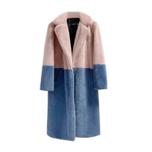 Plush Winter Coats Women Long Lapel Faux Fur Jacket Fluffy Luxury Artificial Fur Jacket Teddy Female Natural Fur Coat Women 240122