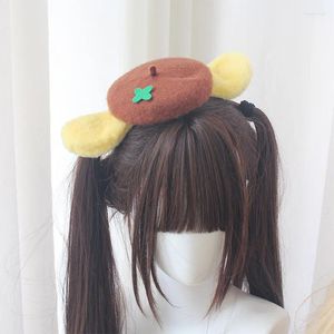 BERETSアニメブルーロックBACHIRA MEGURU COSPLAY Periphery Mini Beret Yellow Ear Little Hat Lolita Hair Trip