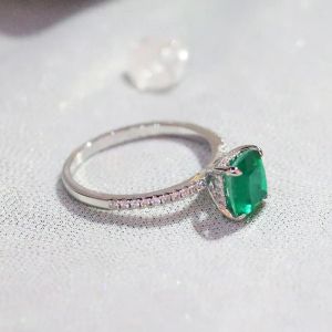 Rings 18k gold Vintage Emerald topaz Diamond Rings For Women Genuine Jewelry Wedding Anniversary Resizable Rings Gift Wholesale