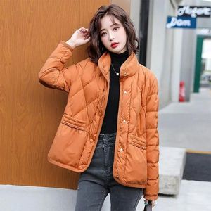 Casacos de Trench das Mulheres Casacos Curtos para Mulheres Vermelho Mulher Casaco Cropped Zip-Up Duck Down Coreano Comentários Muitas Roupas Inverno Estofamento Luxo Inter