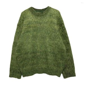 Maglioni da uomo Maglione per coppie Accogliente retrò lavorato a maglia con pullover a maniche lunghe Caldo elastico di media lunghezza per l'autunno inverno