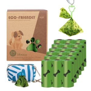 Çantalar Pet Epi Biyolojik olarak parçalanabilir çöp köpek kaka çantaları kedi sıfır atık çanta köpek kaka torbası dispenser köpek köpek ürünleri malzemeleri
