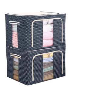 Klädförvaringsfack 2Pack Boxes Extra 66L fällbara stapelbara containerarrangör 240125