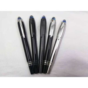 2024 Monte Precious Blue Planet Metal Blue Crystal Top Sier Clip Ink Fountain Pen Roller Ball No Box