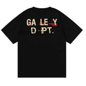 Mulheres Homens Camisetas Designer Galerias Depts Camisa Alfabeto Impressão Tendência Na Moda Básica Casual Moda Solta T-shirt Curta Meia Manga Tees Branco Preto e Bege ROP5