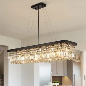 Pendant Lamps LED Crystal Suspend Modern Dining Home Chandelier Lamp Hanging Living Woonkamer Room Household Lights For Bedroom