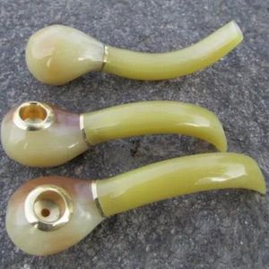 Ox Horn Smoking Pipe Resin Small Water Pipe Mini Filter Pipes Portable Tobacco Cigarette Holder vs Glass Bong Smoking Accessories LL