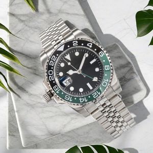 Novo relógio de designer de luxo masculino GMTT relógio comemorativo mecânico totalmente automático banda anel de aço cerâmico à prova d'água moda negócios relógios orologio lusso