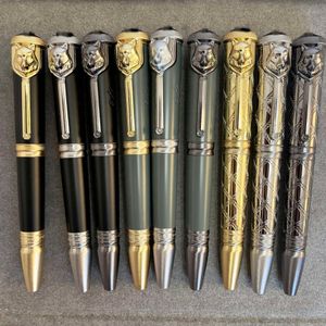 29 Modeller Wolf Head Sınırlı Ürün Yazarları Rudyard Kipling Signature Roller Mürekkep Top Kalem Beyaz Kalem Kalem Eşsiz Tasarım Yazma Ofis Kırtasiye Seri Numarası