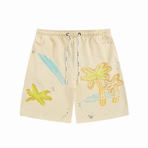 Palms Angels Summer Flame Print Furred Shorts luźne swobodne męskie i damskie sporty sportowe