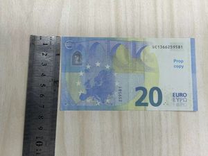 Kopiera pengar Faktiska 1: 2 Storlek 3Pack Party Supplies Fake Banknote 5 10 20 50 100 200 US Dollar Euros Realistiska leksaksfolk Props Valuta Ekvua