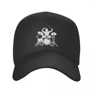 Cappellini da baseball Punk unisex carino batteria batterista berretto da baseball musica per adulti batteria regolabile cappello da papà per uomo donna protezione solare Snapback