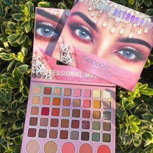 Mirrors 45 Colors Mysterious Princess Matte Eyeshadow Palette Book with Mirror Glitter Eye Shadow Blush Pigment Makeup for Face Eyes