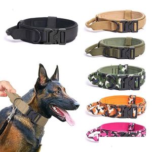 Collari per cani Guinzagli Collari per cani Guinzagli Collare Guinzaglio Set Durevole per cani di taglia media Accessori per addestramento Animale domestico militare Dhvik