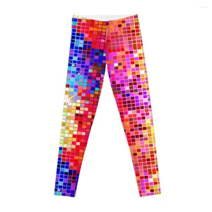 Pantaloni attivi Immagine di paillettes colorate metalliche Look-Disco Ball Glitter Pattern Leggings Sport Donna Palestra per fitness Donna