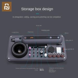 Zubehör Xiaomi Jimihome Mini Mühle Maschine Variable Drehwerkzeuge Drehwerkzeuge Kit DIY Elektrowerkzeuge zum Schleifen des Schneidens Holz Carvin Gravur