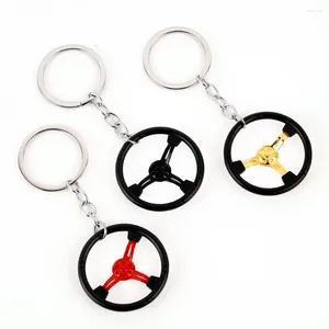 Keychains Creative Car Steering Wheel Model Pendant Keychain Racing Competitive Bag Charm Key Chain Gifts Keyring Jewelry