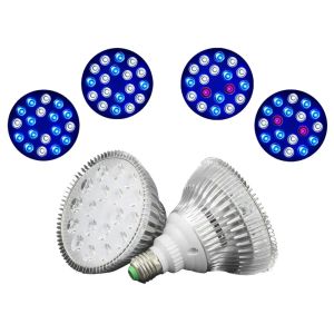 Illuminazione Acquario Luce 54W LED Luce per acquario Lampada per coltivazione di pesci UV IR Rosso Blu Verde Lampadina E27 Luci marine sommergibili