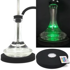 Lomint 25cm tamanho grande narguilé led luz preto eva esponja barra atmosfera esteira proteger o shisha garrafa de vidro base acessórios 240127