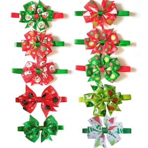 Acessórios 50pcs de natal Pet Pet Tiece arco