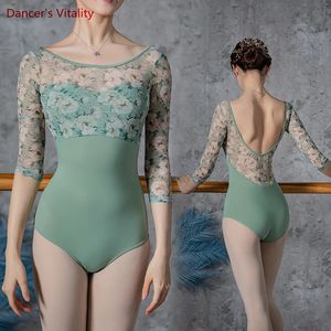 ballet dance leotard dress for women body suit printed top gymnastic aerial yoga practice set yoga ballet for girls 240126