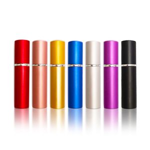 5ml mini portátil recarregável perfume atomizador recipientes cosméticos de alumínio torcer acima da garrafa de perfume