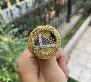 2022 Curry Basketball Warriors Team Champions Championship Ring With Wore Display Box Souvenir Men Fan Gift SMEEXKE Q1V7