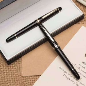 2024 Wakaka Monte 145 Meisters Black Resin Roller Ballpoint Fountain Fountain Pens 글쓰기 사무실 선물 잉크 펜 상자 없음